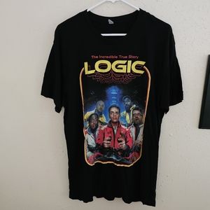Logic Black Short Sleeve Graphic Tee Shirt